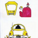 Cartoon TV and Car Sketch by Dick