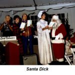 Dick Saunders band performing with Santa