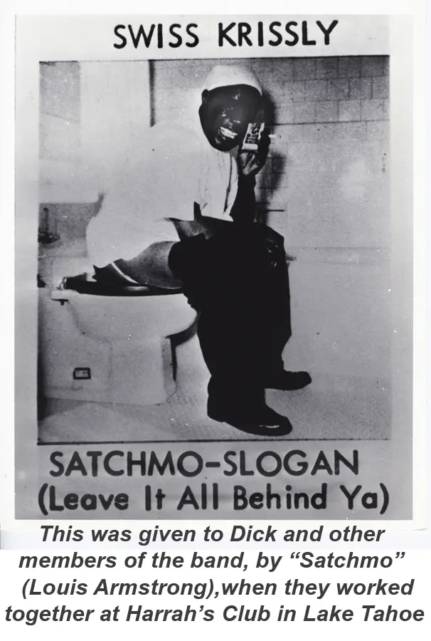 Swiss Krissly Satchmo Slogan with picture