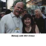 Melody with Will Vinton are smiling