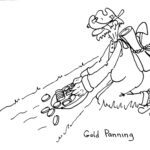 Gold Panning Sketch by Dick