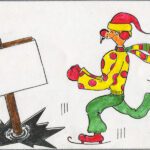 sketch of a Joker skating by Dick
